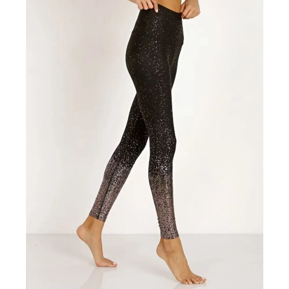 Beyond Yoga Alloy Ombre High Waisted Legging Small Iridescent Sparkle Celeb JLo